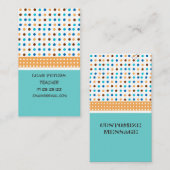 幾何学的なパターン先生のカウンセラーのかわいいフレンドリー 名刺 (正面/裏面)