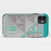 幾何学的なパターン及びカスタムなモノグラム Case-Mate iPhoneケース (裏面(横))