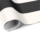 幾何学的なパターン白黒ストライプ ラッピングペーパー (ロールコーナー)