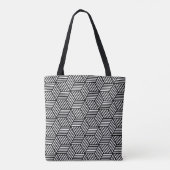 幾何学的なパターン芸術のデザイン トートバッグ (裏面)
