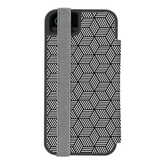幾何学的なパターン芸術のデザイン INCIPIO iPhoneウォレットケース (フォリオ裏面)