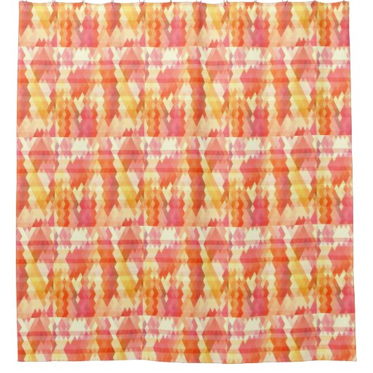 幾何学的なパターン1 シャワーカーテン (正面)