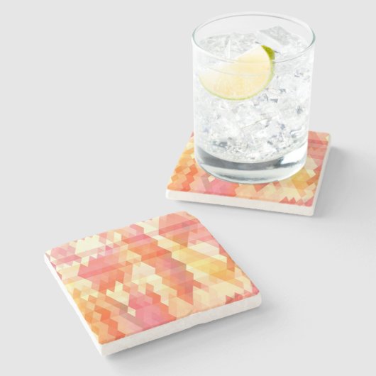 幾何学的なパターン1 ストーンコースター (横)