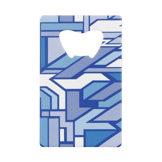 幾何学的なパターン2 クレジットカード栓抜き (正面)