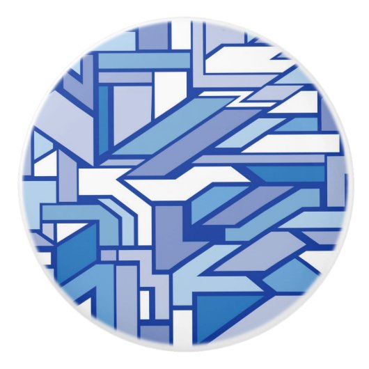 幾何学的なパターン2 セラミックノブ (正面)