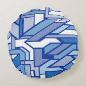 幾何学的なパターン2 ラウンドクッション (裏面)