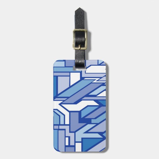 幾何学的なパターン2 ラゲッジタグ (正面縦)