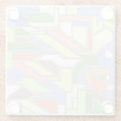 幾何学的なパターン3 ガラスコースター (裏面)