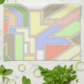 幾何学的なパターン3 キッチンタオル (折り畳み)