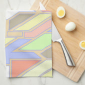 幾何学的なパターン3 キッチンタオル (四つ折り)
