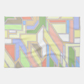 幾何学的なパターン3 キッチンタオル (横)