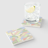 幾何学的なパターン3 ストーンコースター (横)