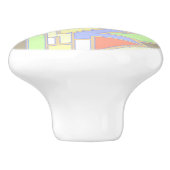 幾何学的なパターン3 セラミックノブ (側面)