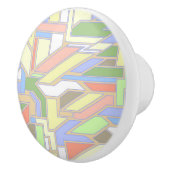 幾何学的なパターン3 セラミックノブ (右)