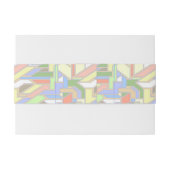 幾何学的なパターン3 招待状ベリーバンド (裏面例)