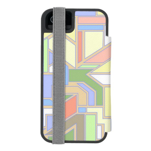 幾何学的なパターン3 INCIPIO iPhoneウォレットケース (フォリオ裏面)