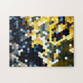 幾何学的なパターン|の黄色および青の六角形 ジグソーパズル (横)