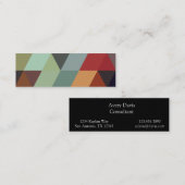 幾何学的なパターン|多彩な三角形 スキニー名刺 (正面/裏面)