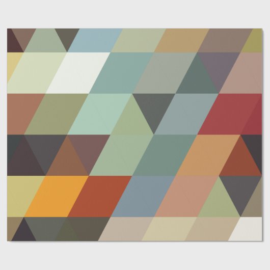 幾何学的なパターン|多彩な三角形 ラッピングペーパー (フラット)