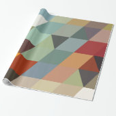 幾何学的なパターン|多彩な三角形 ラッピングペーパー (アンロールド)