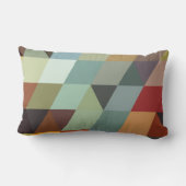 幾何学的なパターン|多彩な三角形 ランバークッション (裏面)