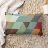幾何学的なパターン|多彩な三角形 ランバークッション (ブランケット)