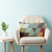 幾何学的なパターン|多彩な三角形 ランバークッション (椅子)
