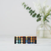 幾何学的なパターン|多彩な円II スキニー名刺 (スタンド正面)