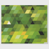 幾何学的なパターン|緑の三角形 ラッピングペーパー (フラット)
