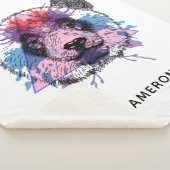 幾何学的なパンダくまは|あなたの名前を加えます シェルパブランケット (3/4)