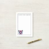 幾何学的なパンダくまは|あなたの名前を加えます ポストイット (デスク上)