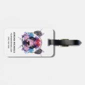 幾何学的なパンダくまは|あなたの名前を加えます ラゲッジタグ (裏面横)