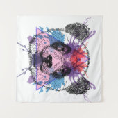 幾何学的なパンダくま タペストリー (正面(横))