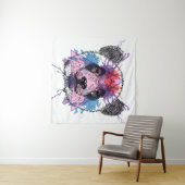 幾何学的なパンダくま タペストリー (インサイチュ(横))