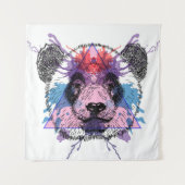 幾何学的なパンダくま タペストリー (正面)