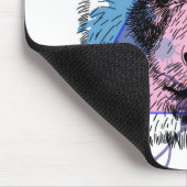 幾何学的なパンダくま マウスパッド (コーナー)