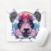 幾何学的なパンダくま マウスパッド (マウス)