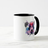 幾何学的なパンダくま マグカップ (正面右)