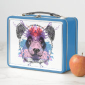 幾何学的なパンダくま メタルランチボックス (インサイチュ)