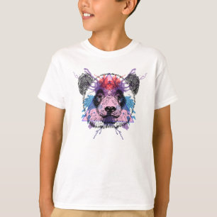 幾何学的なパンダくま Tシャツ