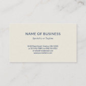 幾何学的なヒスイ緑の濃紺 名刺 (裏面)