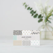 幾何学的なヒップスターは名刺を模造します 名刺 (スタンド正面)