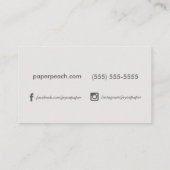 幾何学的なヒップスターは名刺を模造します 名刺 (裏面)