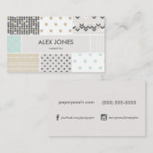 幾何学的なヒップスターは名刺を模造します 名刺 (正面/裏面)