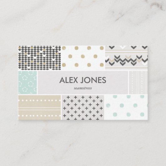 幾何学的なヒップスターは名刺を模造します 名刺 (正面)