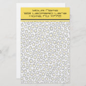 幾何学的なヒョウの個人的な文房具 便箋 (正面/裏面)