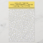 幾何学的なヒョウの個人的な文房具 便箋 (正面)