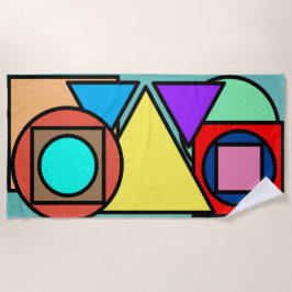 幾何学的なビーチタオル ビーチタオル