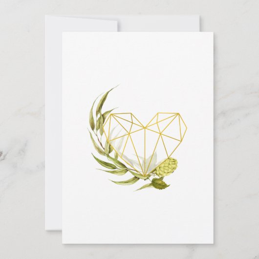 幾何学的なビールと柳のガーデンパーティー 招待状 (裏面)