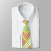 幾何学的なピンクとライムヴィンテージウェディングタイ ネクタイ (タイ)